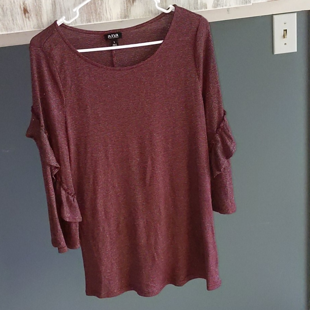 Super cute purpleish burgundy shimmery top